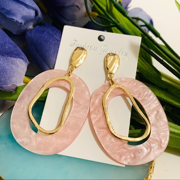 🌺Acrylic Resin Retro Geometric drop earring - Picture 6 of 9